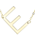 Sideways Initial E Necklace In Solid 14K Yellow Gold 18 Inch