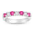 0.75ctw Ruby and Diamond Band Ring in 14k White Gold