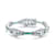 Emerald Color CZ Station Bracelet In Sterling Silver 5.03ctw