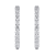 White Diamond H-I I1 Platinum Hoop Earrings 2.00ctw