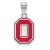 Sterling Silver Rhodium-plated LogoArt Ohio State University Small
Enamel Pendant