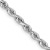 Rhodium Over 14k White Gold 2.75mm Solid Diamond-Cut Quadruple Rope 22
Inch Chain