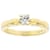 CZ Solitaire Ring In 18K Gold Over Sterling Silver 0.40ctw