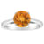 8mm Round Citrine Rhodium Over Sterling Silver Ring
