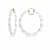 14K Yellow Gold Over Sterling Silver XL Bamboo Acrylic Hoops in Clear