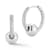 Rachel Zoe CZ Pave Hoop and Ball Dangle Earrings in Rhodium Over
Sterling Silver