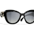 Chanel Black Cat Eye with Black Heart Detail Frame / Gray Lenses Sunglasses