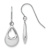 Rhodium Over 14k White Gold Teardrop Dangle Earrings