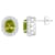 8x6mm Oval Peridot And White Topaz Accent Rhodium Over Sterling Silver
Halo Stud Earrings