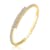 CZ Bypass Tennis Bracelet In 14K Gold Over Brass