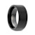 SAN ANTONIO Flat Black Tungsten Carbide Band with Brushed Finish 10mm