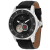 Christian Van Sant Men's Viscay Black Dial, Black Leather Strap Watch