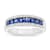 Sapphire and Diamond 14k White Gold Band Ring 1.00ctw