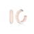 14K Yellow Gold Over Sterling Silver Small Illusion Acrylic Hoop
Earrings in Ballerina Slipper