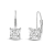 White Cubic Zirconia 14k White Gold Earrings With Velvet Gift Box 1.00ctw