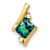 10k Yellow Gold 0.66 ctw Cushion Lab Created Alexandrite and Diamond
Chain Slide Pendant