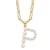 Gold Tone Sterling Silver 3-5.5mm Freshwater Cultured Pearl LETTER P
18-inch Necklace