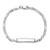 Rhodium Over 14k White Gold Children's Figaro Link ID Bracelet