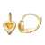 Yellow And White Cubic Zirconia14k Yellow Gold Over Silver Children's
Heart Earrings 0.63ctw