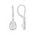 Moissanite Solitaire Drop Earrings in Platinum-Enhanced Sterling Silver