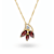 Marquise Shape Red Garnet 14K Yellow Gold Over Sterling Silver Pendant
with Chain