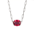 Red Lab Created Ruby Rhodium Over Sterling Silver Paperclip Necklace 2.60ctw