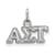 Rhodium Over Sterling Silver LogoArt Alpha Sigma Tau Extra Small Pendant
