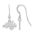 Rhodium Over Sterling Silver NHL Washington Capitals LogoArt Dangle Earrings