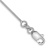 Rhodium Over 14k White Gold Octagonal Snake Chain Bracelet