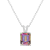 10x8mm Emerald Cut Mystic Topaz With Diamond Accents Rhodium Over
Sterling Silver Pendant with Chain