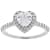 White Cubic Zirconia Rhodium Over Sterling Silver Heart Ring 2.10ctw