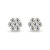 1.00ctw Lab Grown Diamond Cluster Earrings in 14k Yelow Gold