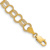 10k Yellow Gold Solid 6mm Triple Link Charm Bracelet