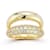 Rachel Zoe CZ Double Dome Stacked Ring in 14K Gold Over Sterling Silver