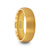 MILLER Gold Plated Tungsten Domed Ring with Brushed Finish 6mm