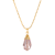 Faceted Teardrop Bead Necklace 16"