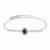 Sapphire and White Topaz Sterling Silver Bolo Bracelet