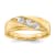 14K Yellow Gold Lab Grown Diamond SI1/SI2, G H I, Men's 3-stone Band