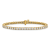14K Yellow Gold 3.00 ct. Near Colorless Moissanite 4 Prong Tennis Bracelet