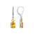 Yellow Cubic Zirconia Platinum Over Sterling Silver November Birthstone
Earrings 6.63ctw