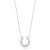 Sterling Statements Rhodium Over Sterling Silver CZ Horseshoe Necklace