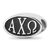 Sterling Silver LogoArt 15.25mm Alpha Chi Omega Oval Letters Bead