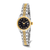 Ladies Charles Hubert Two-tone Stainless Steel Black Dial Watch