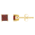 4mm Princess Cut Garnet 14k Yellow Gold Stud Earrings