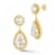 Rachel Zoe CZ Bold Dangle Earrings in 14K Gold Over Sterling Silver
