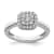 Rhodium Over 14K White Gold Lab Grown Diamond SI1/SI2, G H I, Squared
Halo Ring
