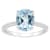 10x8mm Oval Sky Blue Topaz and 1/10 ctw Diamond Rhodium Over Sterling
Silver Ring