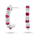 0.90ctw Ruby and Diamond J Hoop Earrings in 14k White Gold