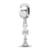 Rhodium Over Sterling Silver LogoArt Zeta Tau Alpha Vertical Letters Bead