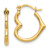 14k Yellow Gold 5/8" Heart Shaped Hoop Earrings
